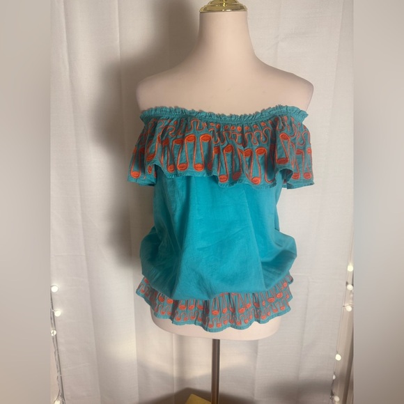 Jade Melody Tam Embroidered Cotton Tank Top Blouse Women’s Size M - Picture 1 of 9